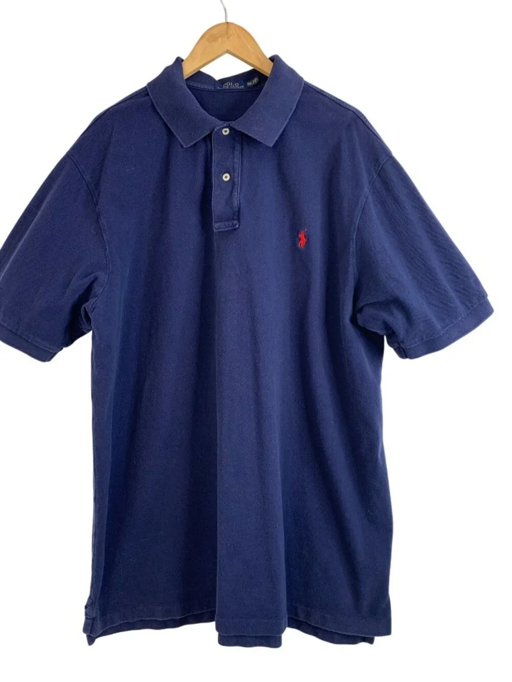Polo Ralph Lauren Mens Navy Blue Cotton Classic Fit Polo Shirt 2XLT Tall